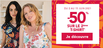 -50% sur le 2ème t-shirt