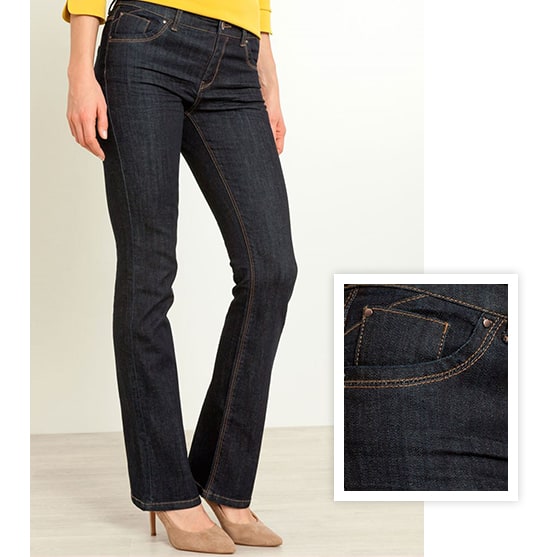 image jean bootcut l'allongeant