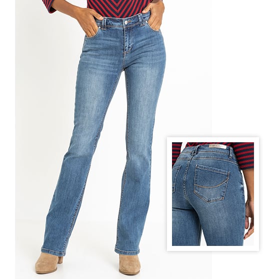 image jean bootcut l'allongeant