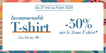 image le 2ème Tshirts à -50%