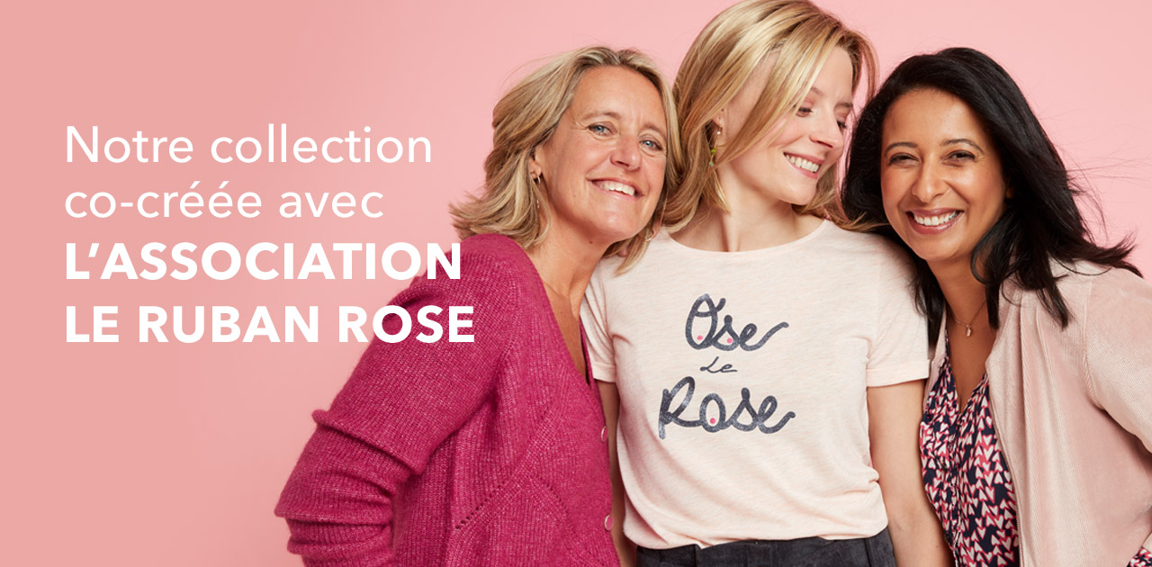 Notre collection co-créée avec l'association le Ruban Rose