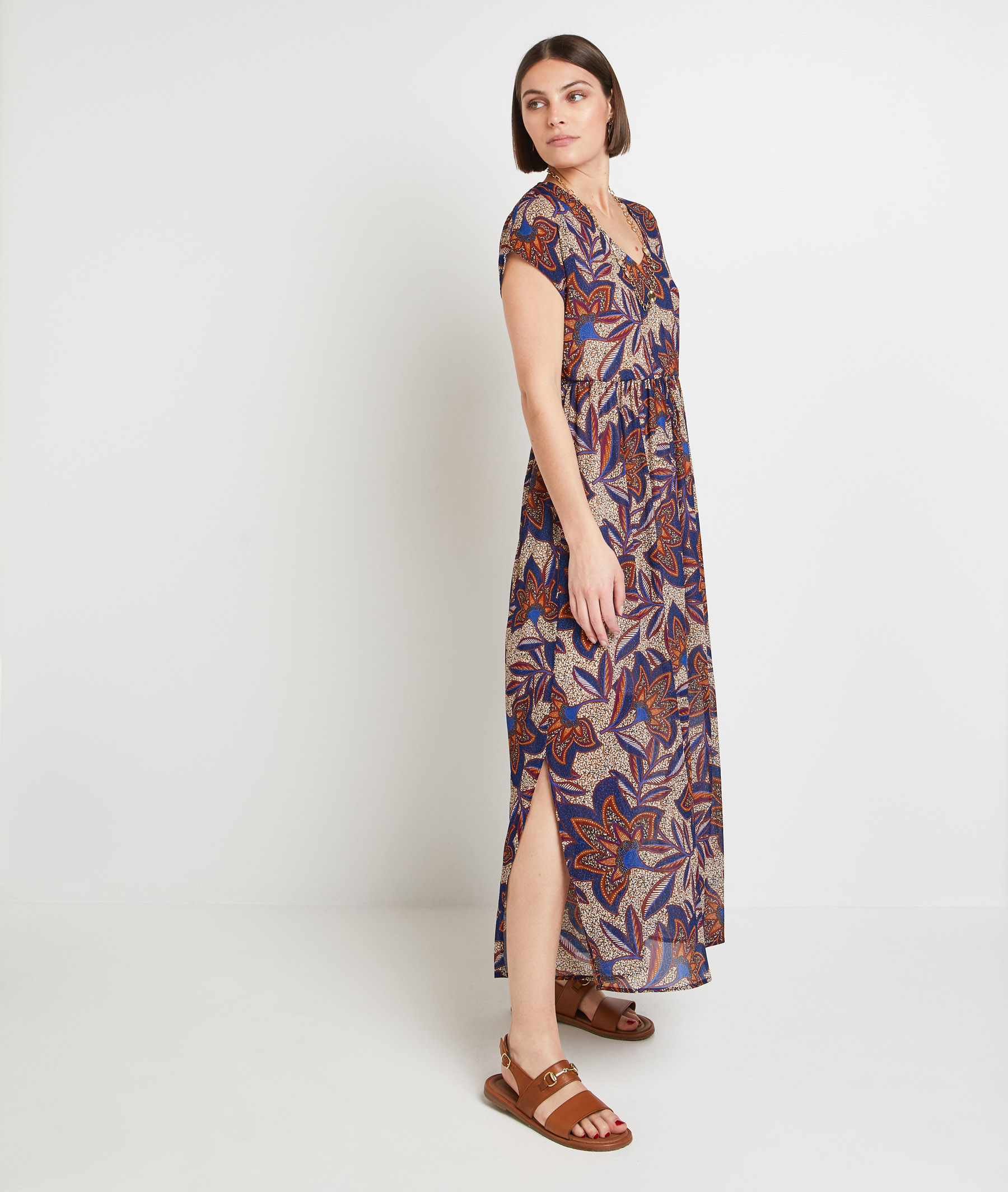 Robe longue femme BLEU